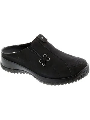 Hannah  Womens Leather Slip On Mules