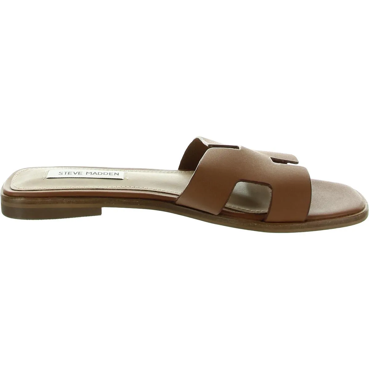 Hawthrone Womens Solid Leather Slide Sandals