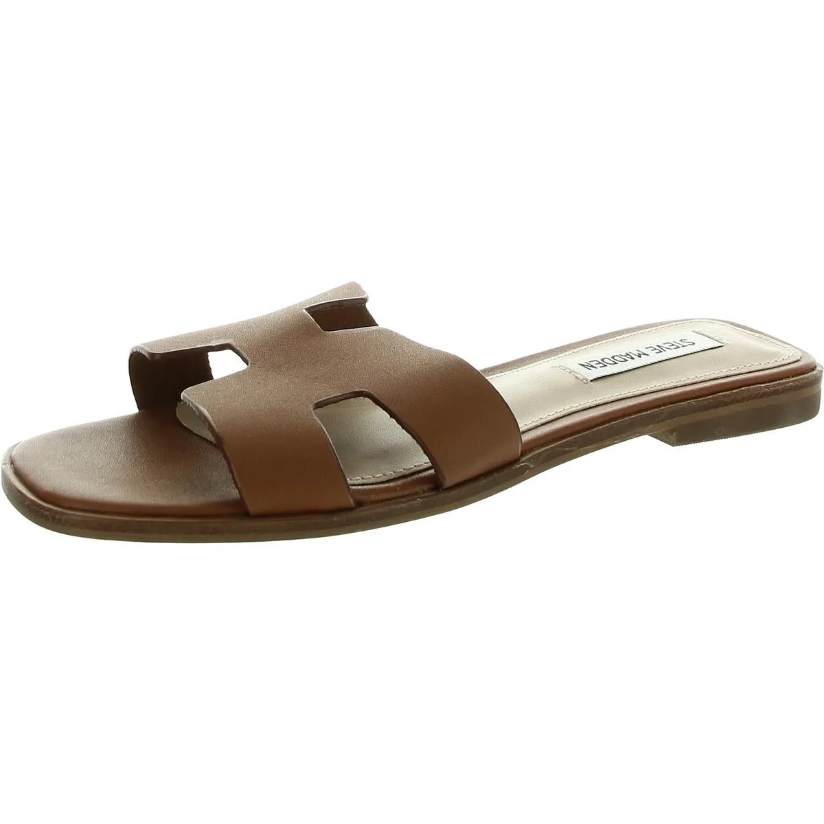Hawthrone Womens Solid Leather Slide Sandals