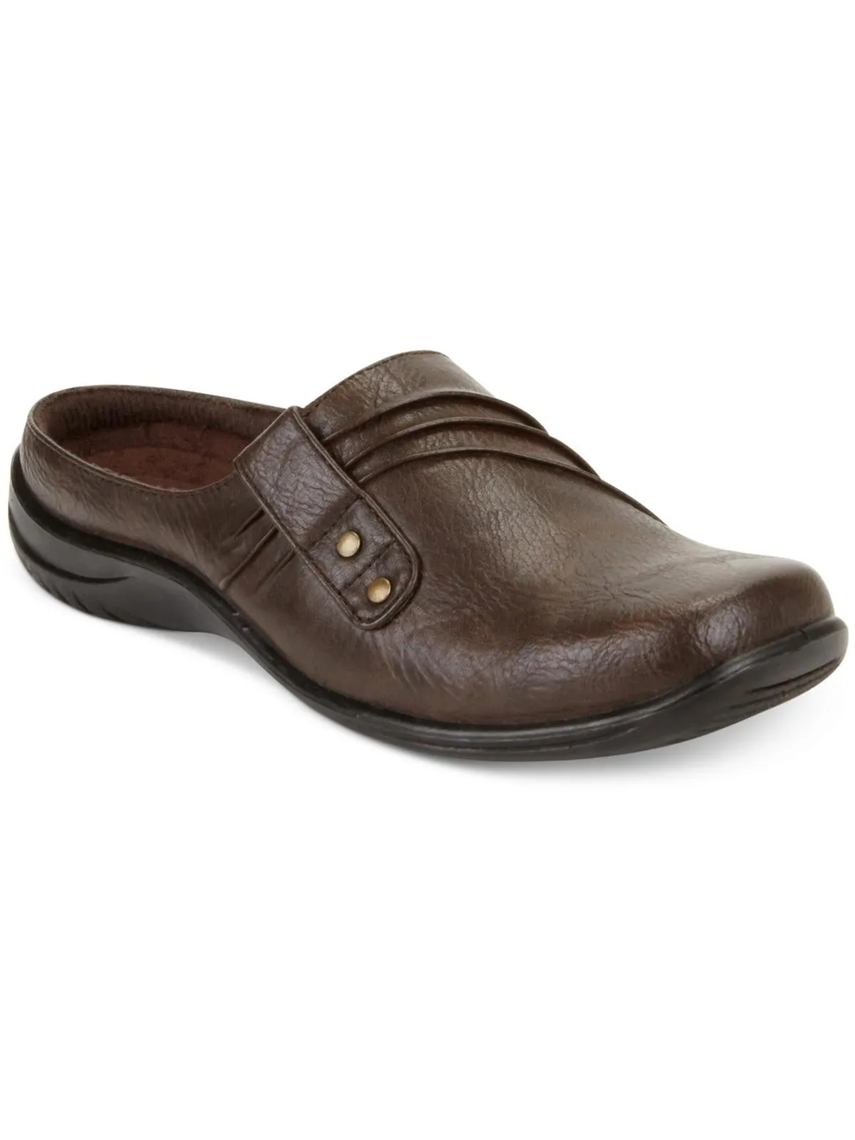 Holly Womens Faux Leather Slip On Clogs