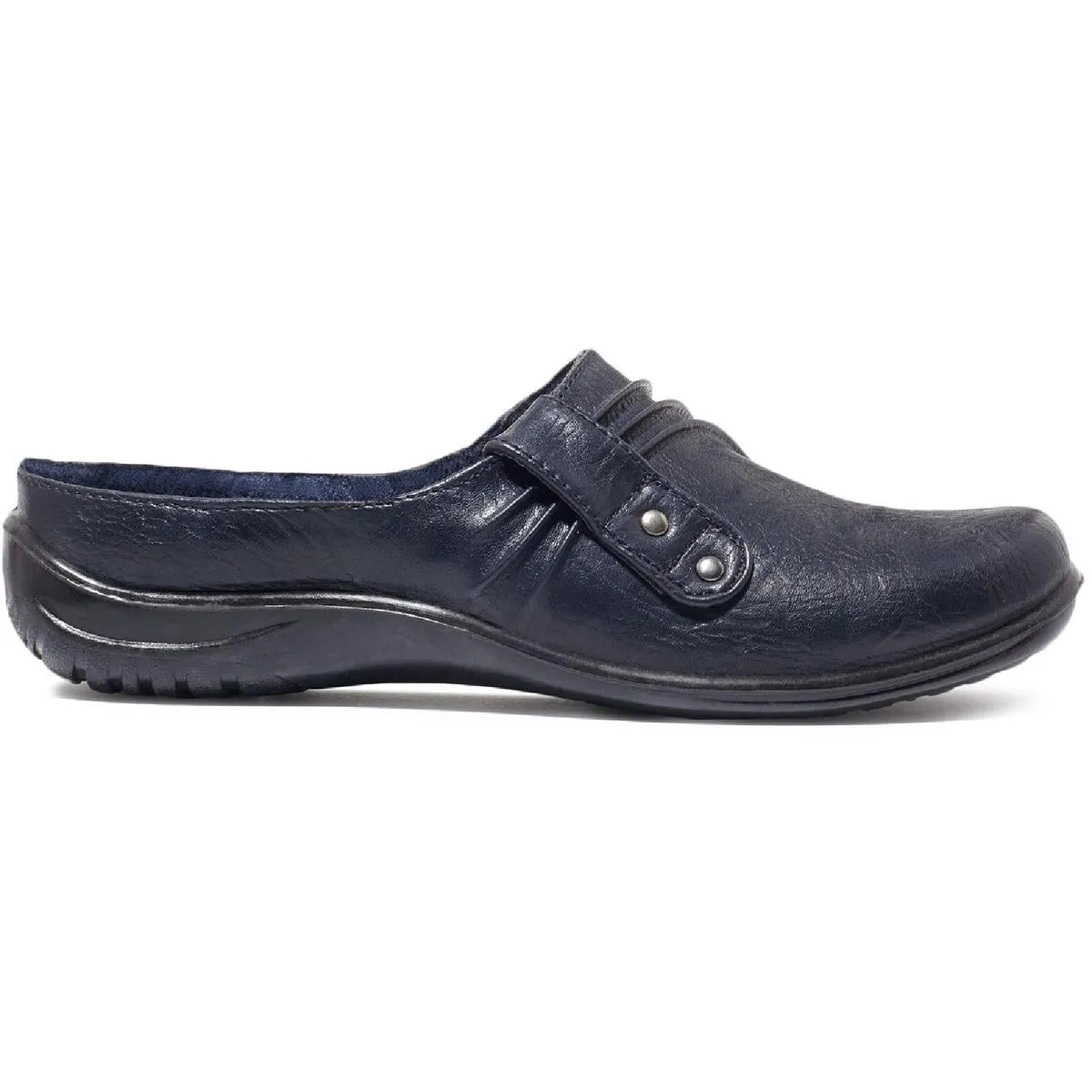 Holly Womens Faux Leather Slip On Clogs