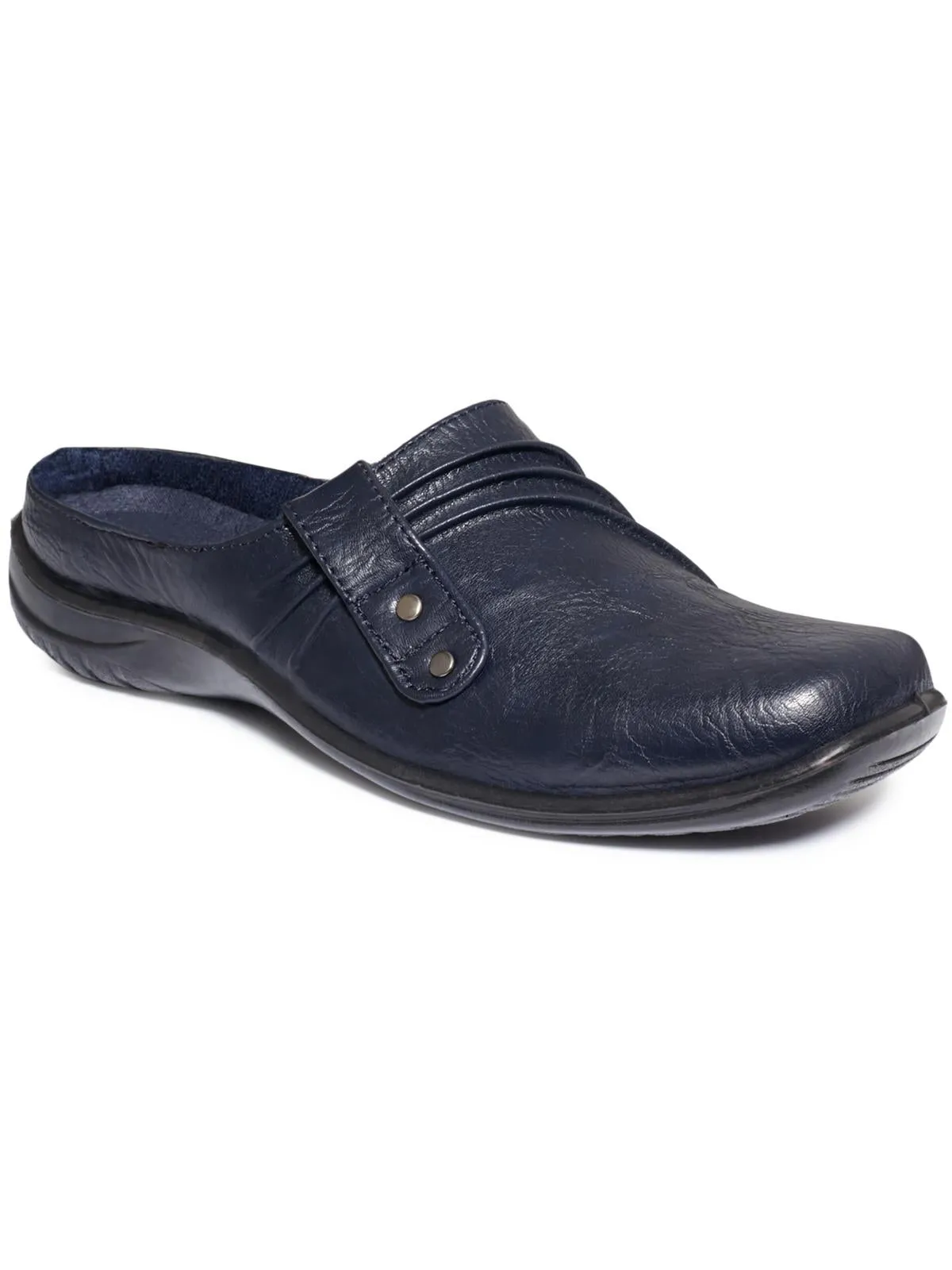 Holly Womens Faux Leather Slip On Clogs