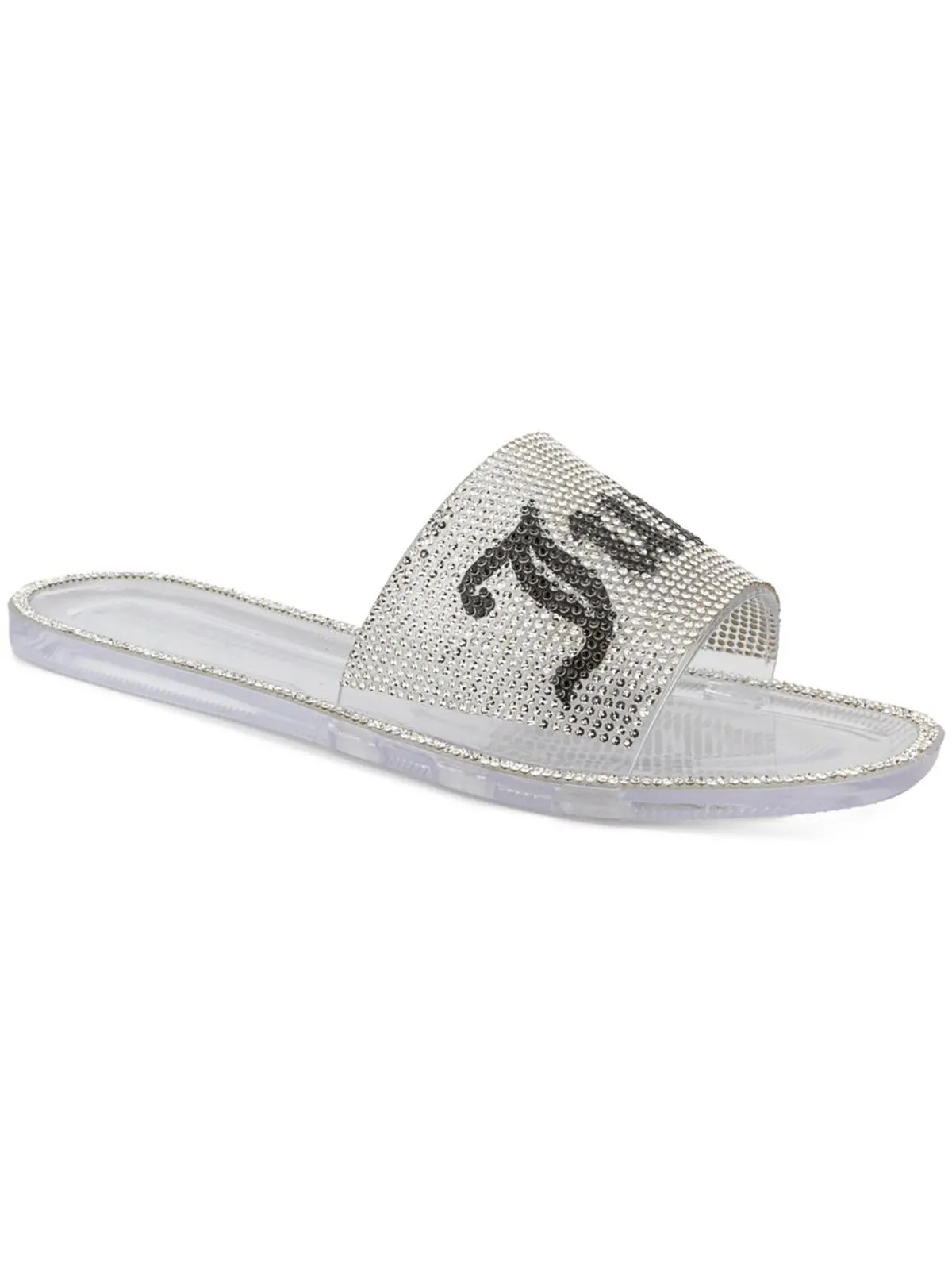 Hylton Womens Logo Rhinestone Pool Slides