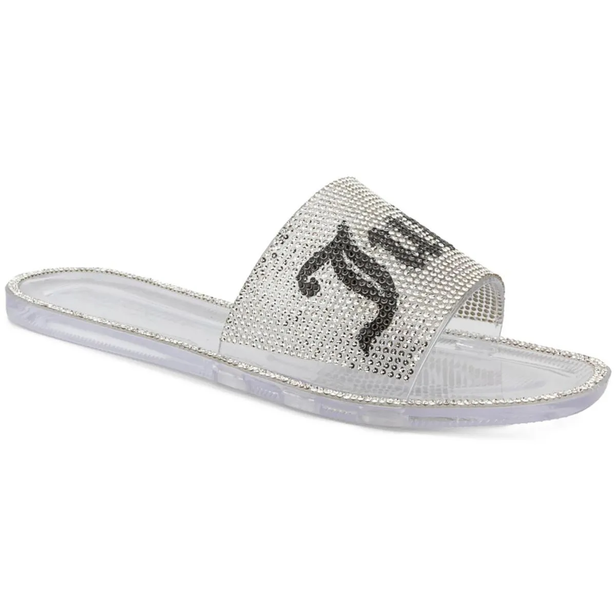 Hylton Womens Logo Rhinestone Pool Slides