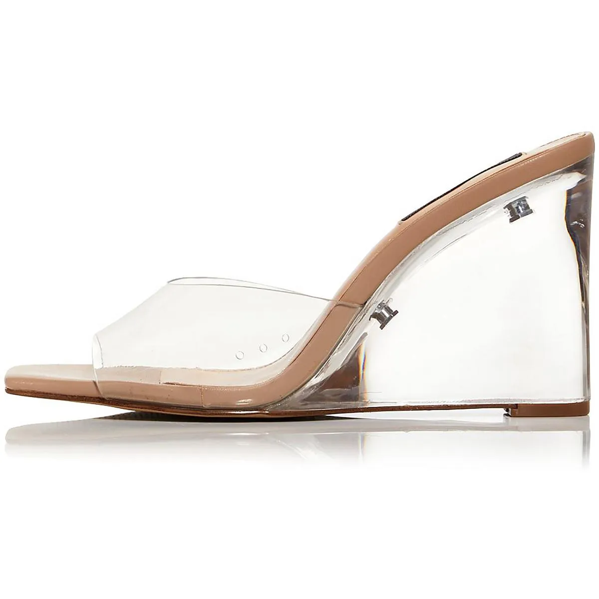 Icy Womens Slip-On Peep-Toe Wedge Sandals