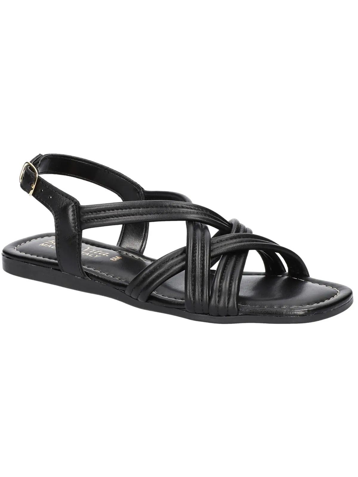 ILO ITALY Womens Leather Slingback Flatform Sandals