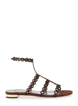 Infinity Chain' Brown Sandals With Adjustable Strap