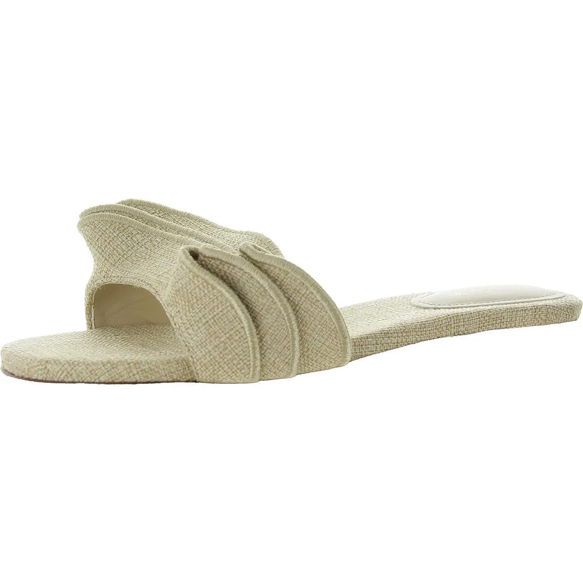 Ivy Ruffle Womens Ruffled Woven Mule Sandals