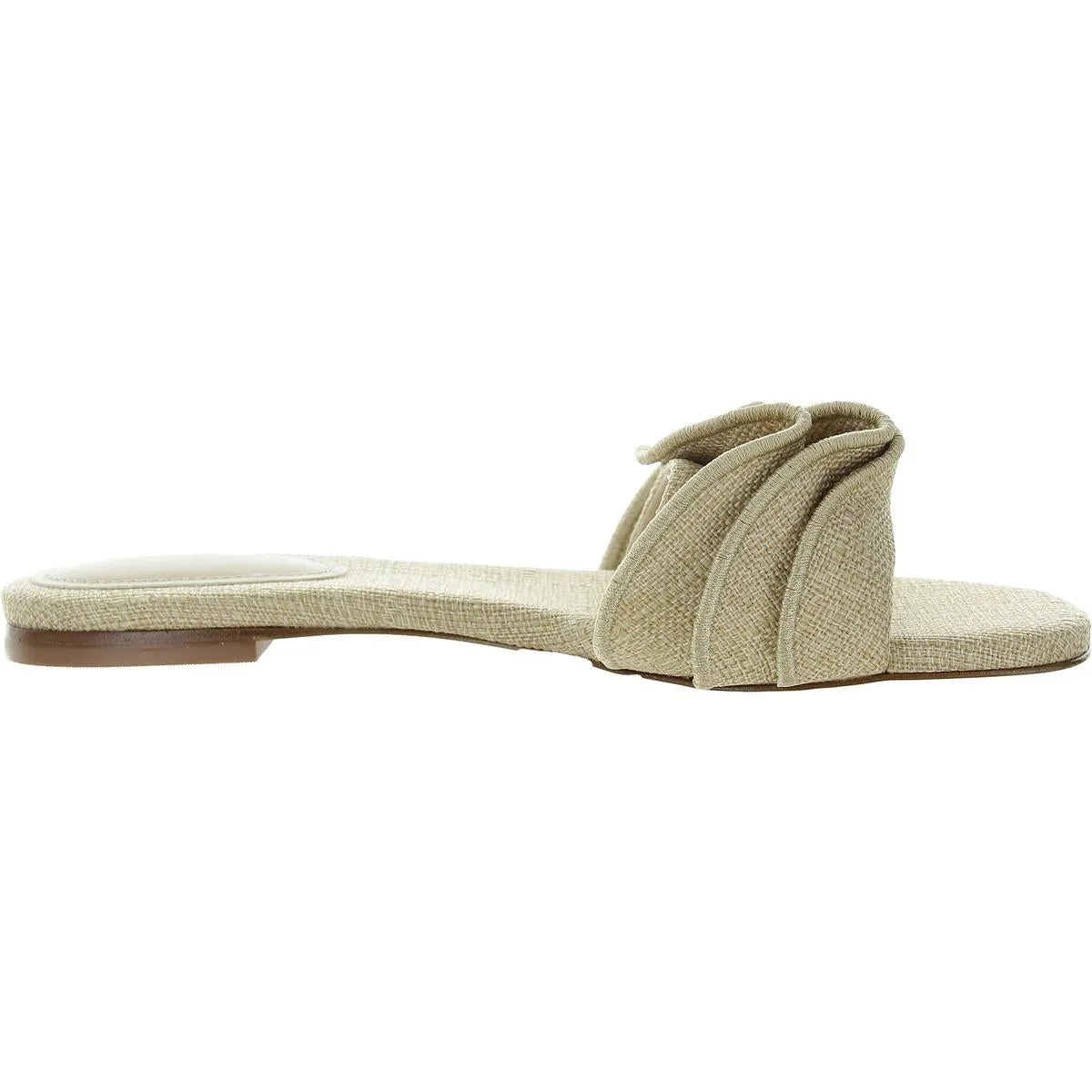 Ivy Ruffle Womens Ruffled Woven Mule Sandals