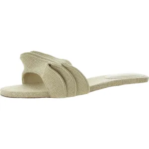 Ivy Ruffle Womens Ruffled Woven Mule Sandals