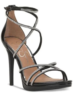 Jaeya Womens Rhinestone Strappy Dress Sandals
