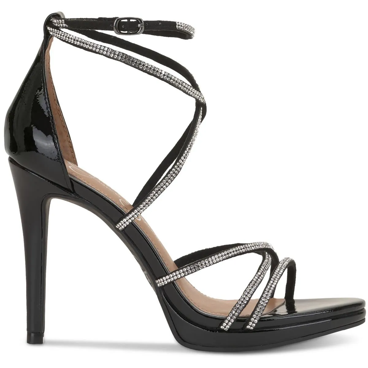Jaeya Womens Rhinestone Strappy Dress Sandals