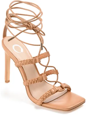 JAMILA Womens Faux Leather Dressy Heels