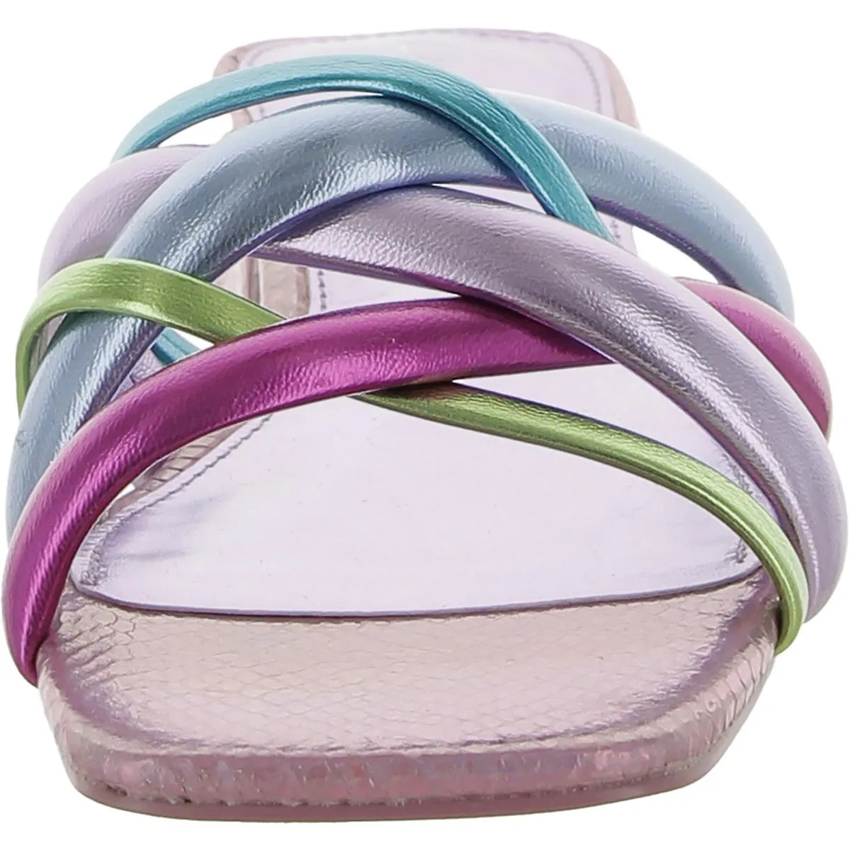 Janessa Womens Open Toe Slip On Heels