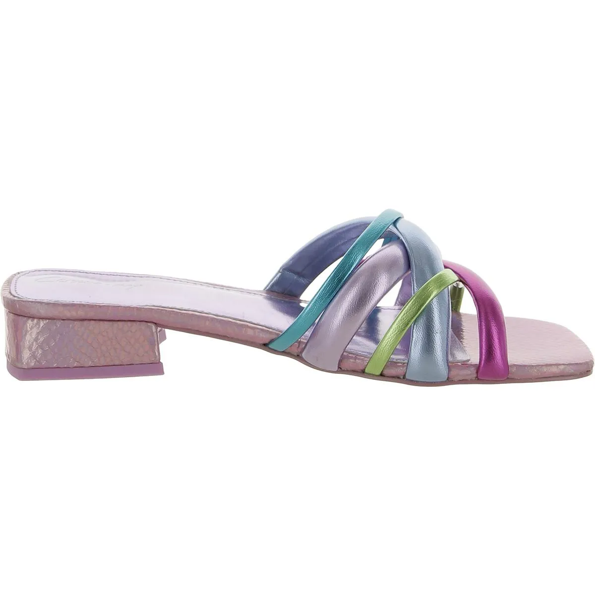 Janessa Womens Open Toe Slip On Heels
