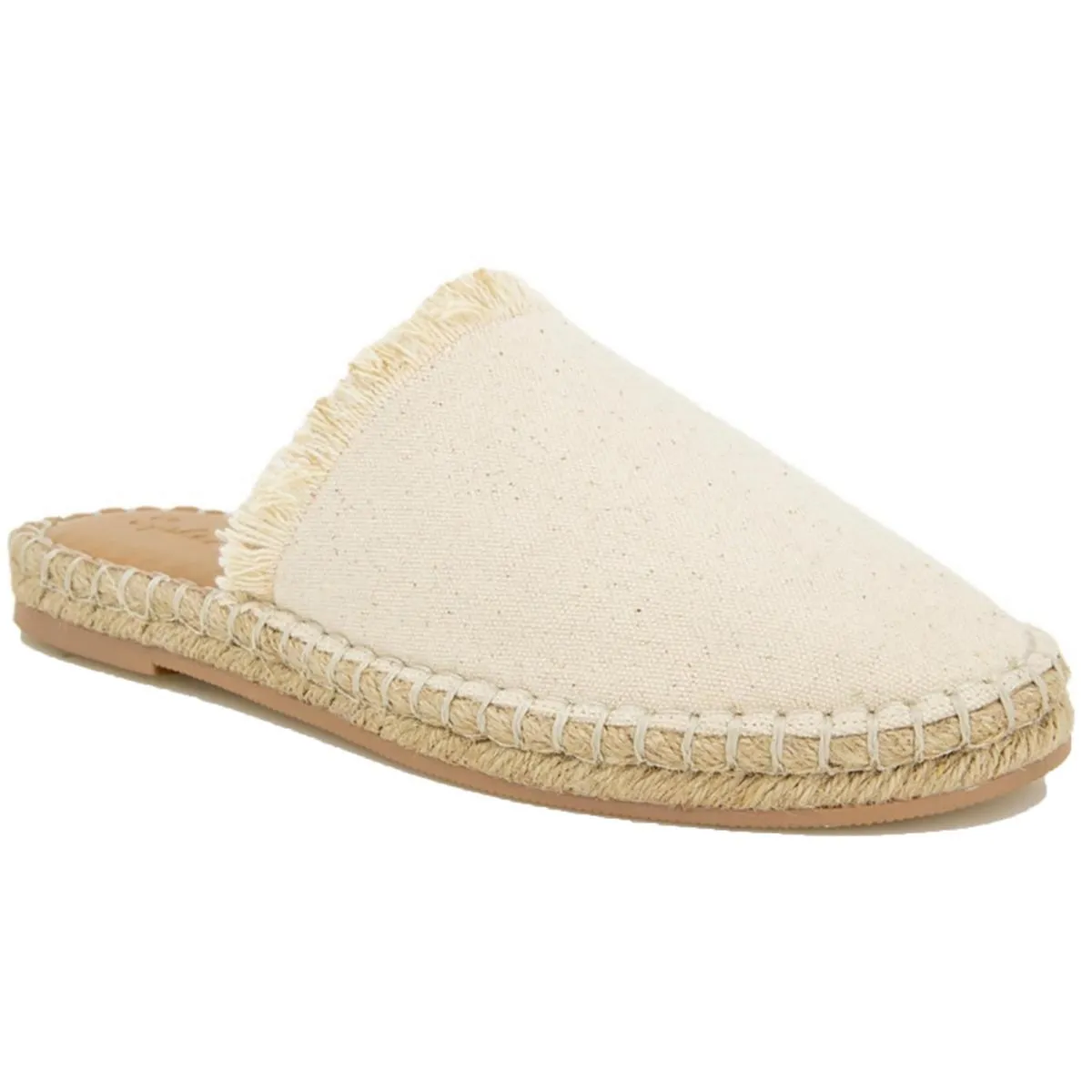 Jaycee Womens Woven Slip On Mule Sandals