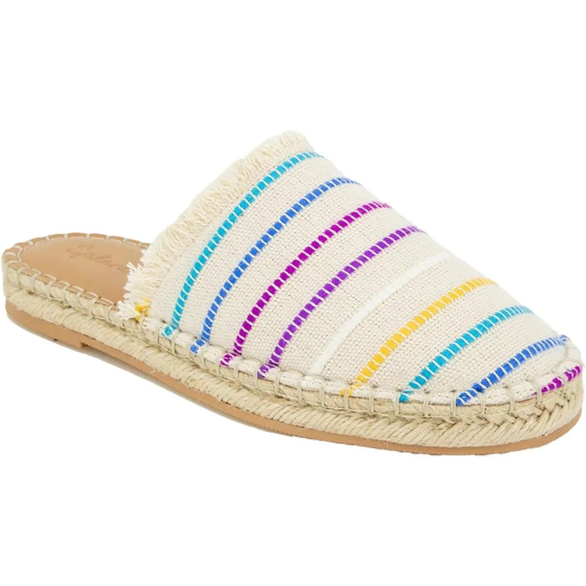 Jaycee Womens Woven Slip On Mule Sandals