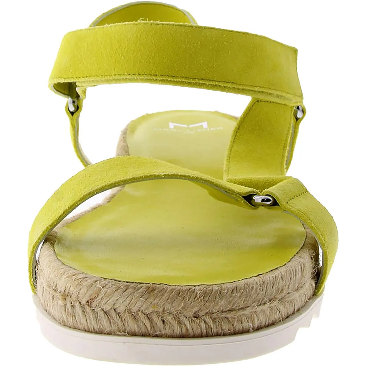 Jecca Womens Leather Cushioned Footbed Flatform Sandals
