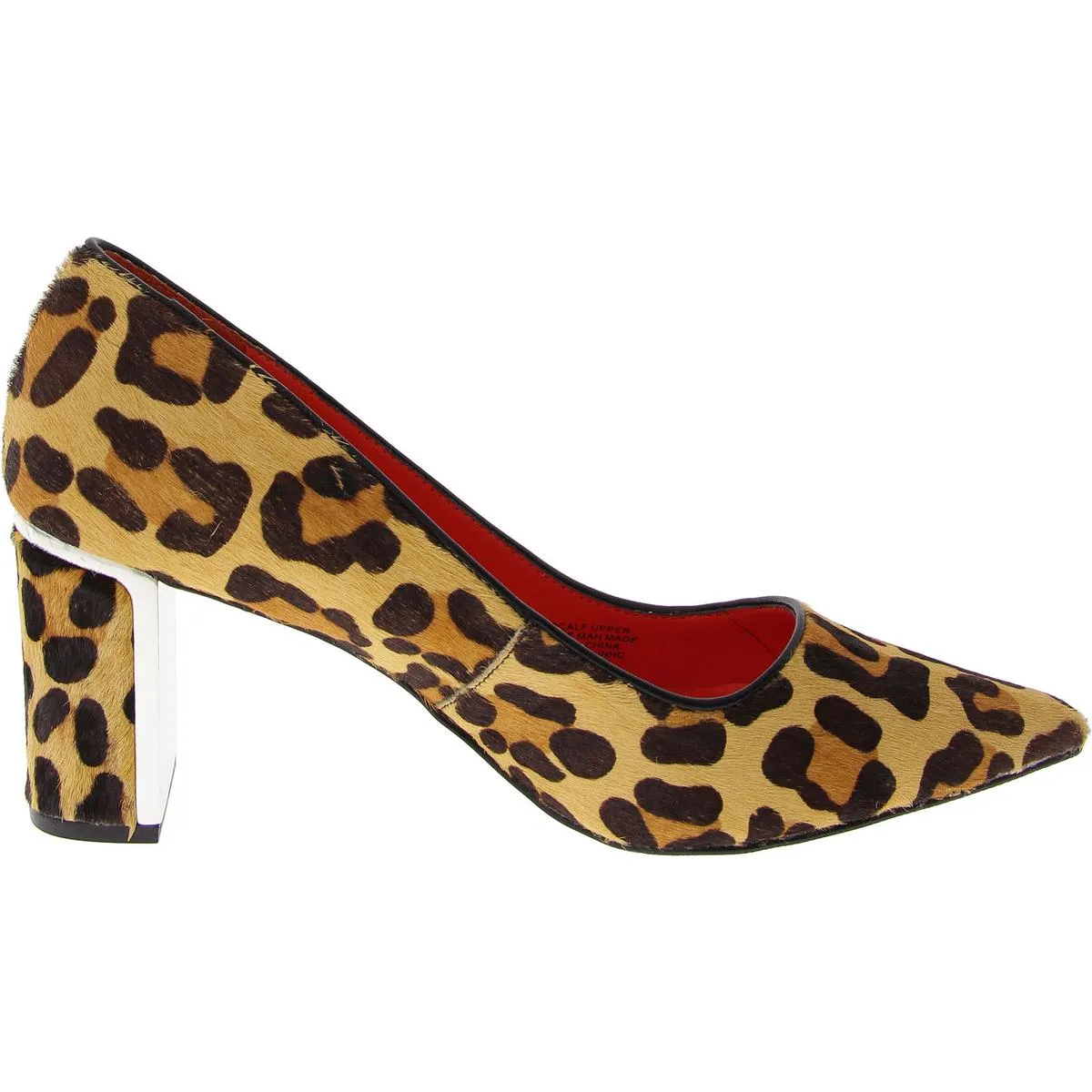 Jenonn Womens Calf Hair Pointed Toe Pumps