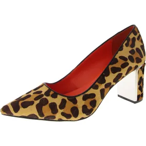 Jenonn Womens Calf Hair Pointed Toe Pumps