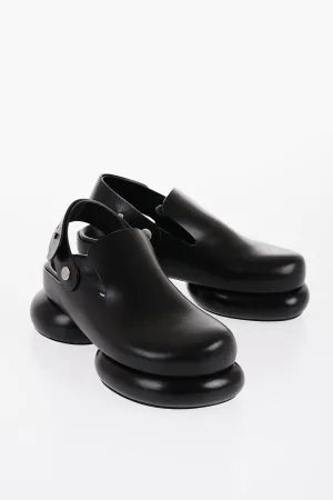 Jil Sander Chunky Sole Leather Slingback Sandals