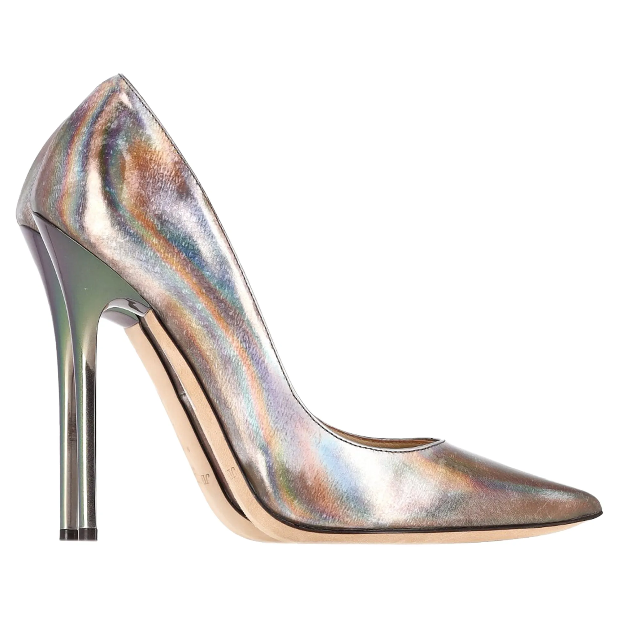 Jimmy Choo Anouk Disco Mirror Pumps in Multicolor Leather