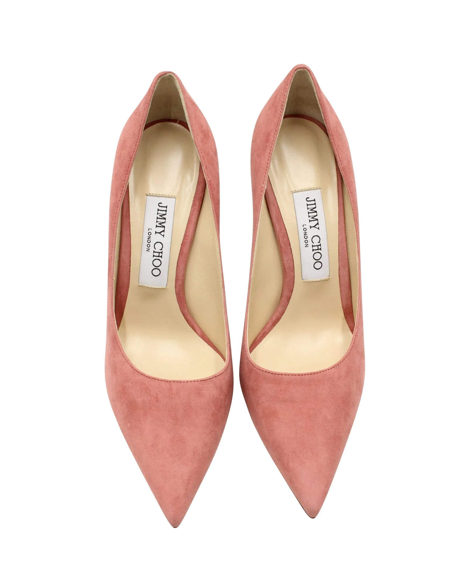 Jimmy Choo Love Pumps in Pink Suede