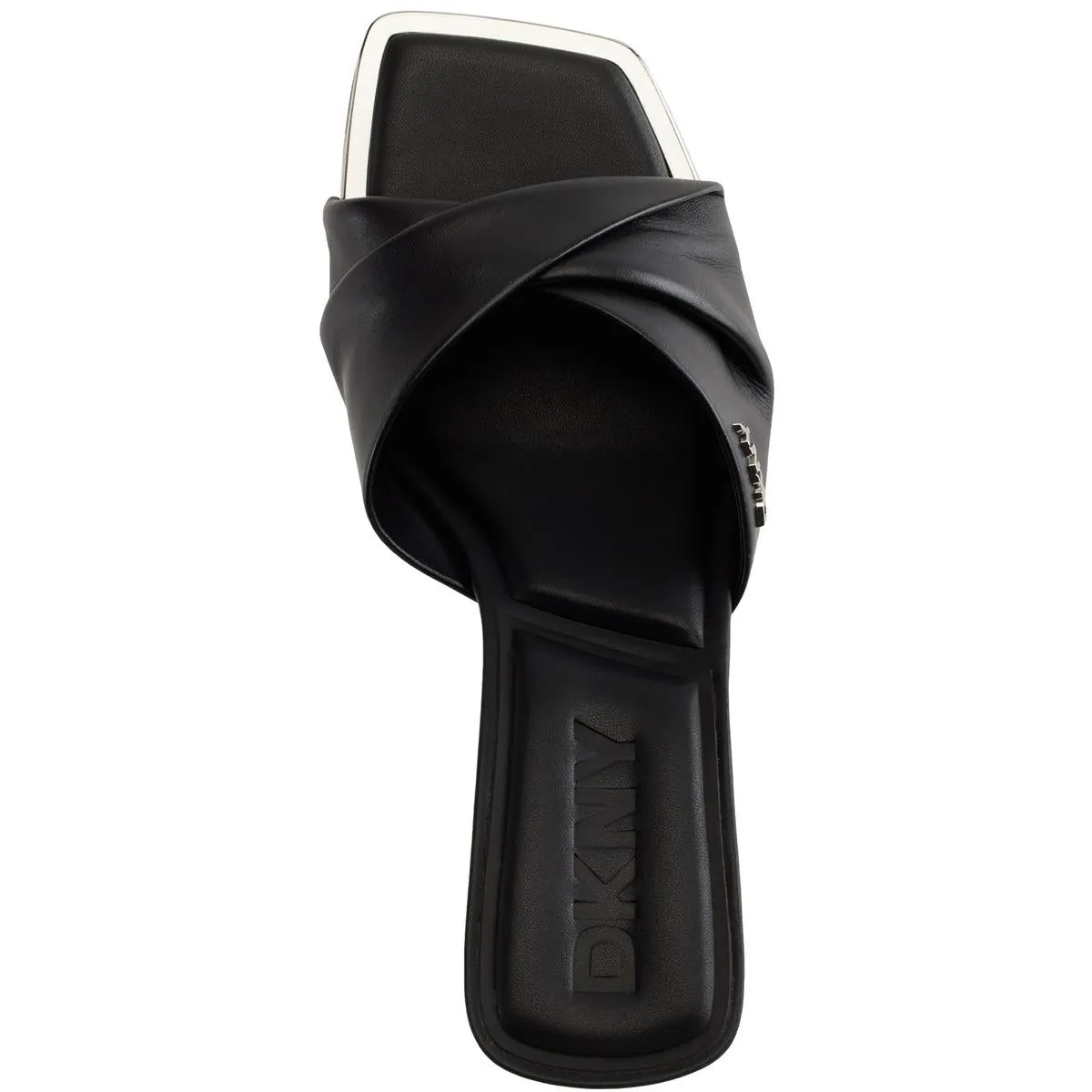 Jolaine Twist Womens Padded Insole Leather Heels