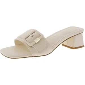 Jolaine Twist Womens Padded Insole Leather Heels