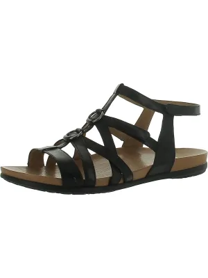 Jolene Womens Leather Caged Gladiator Sandals