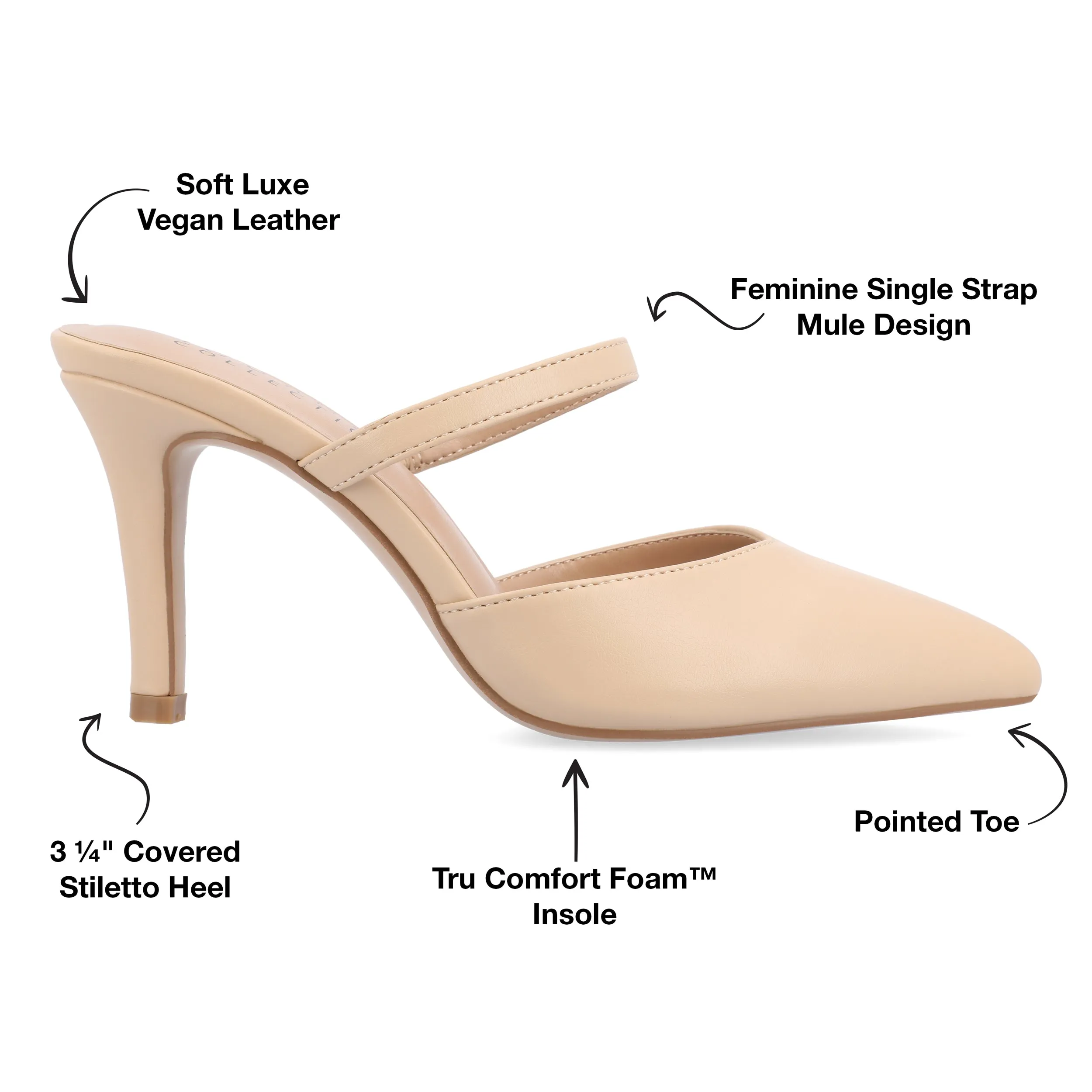Journee Collection Women's Narrow Width SuperNatural Tru Comfort Foam YVON Pumps Warm Shades