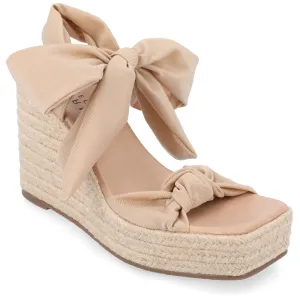 Journee Collection Womens Surria Tru Comfort Foam Espadrille Platform Wedge Sandals