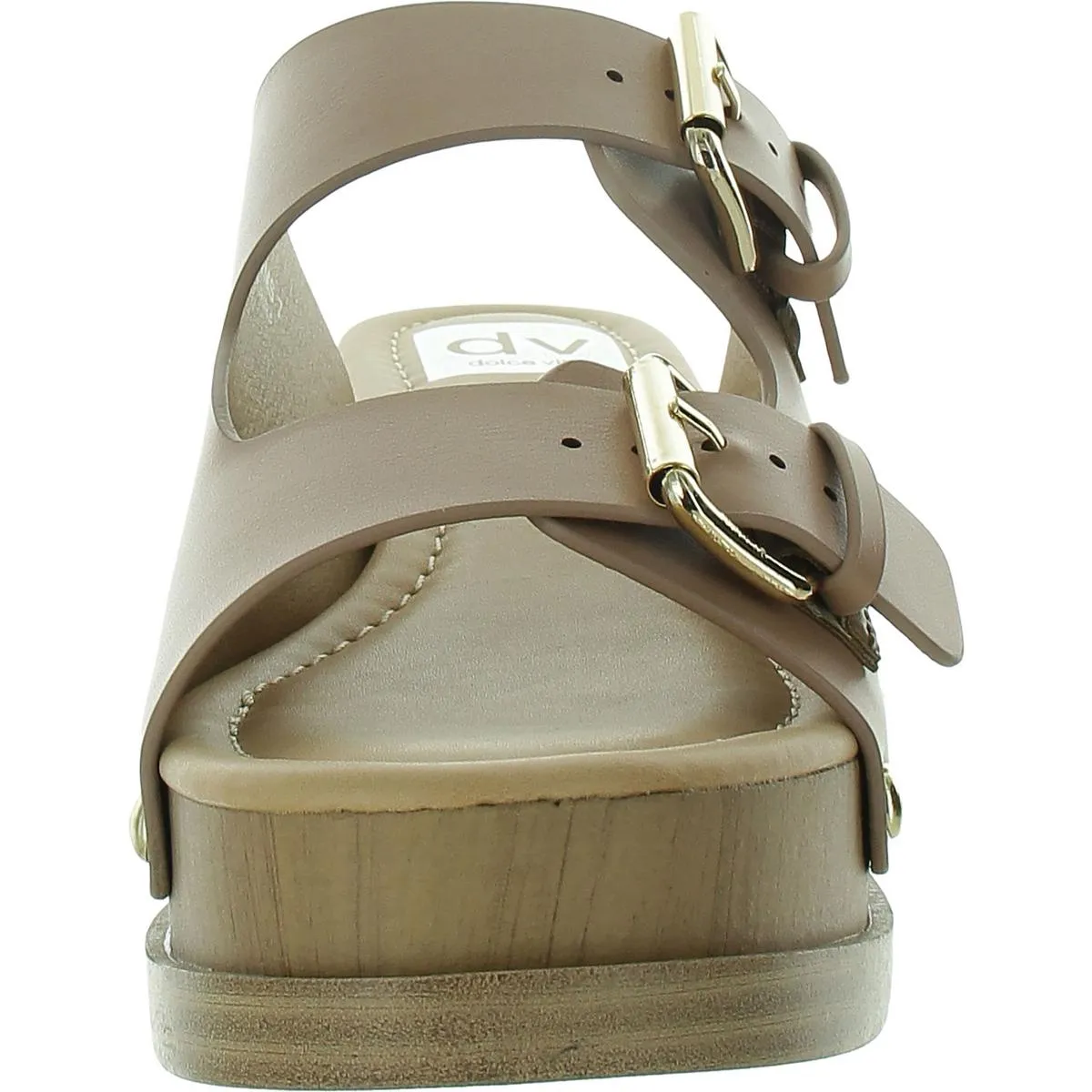 Kaira Womens Buckle Open Toe Slide Sandals