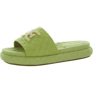 Karinda Womens Leather Slip On Slide Sandals