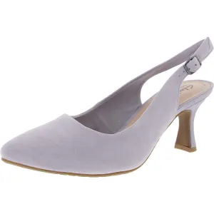 KATALEYNA Womens Adjustable Suede Slingback Heels