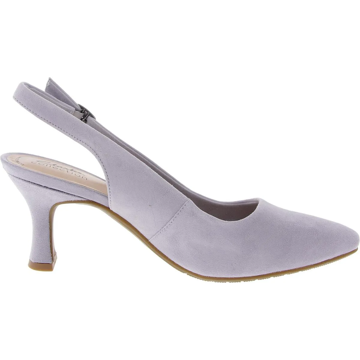 KATALEYNA Womens Adjustable Suede Slingback Heels