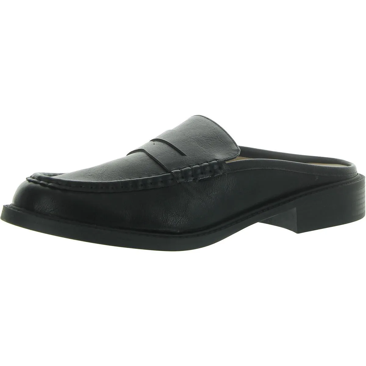 Katyaaa Womens Faux Leather Slip On Mules