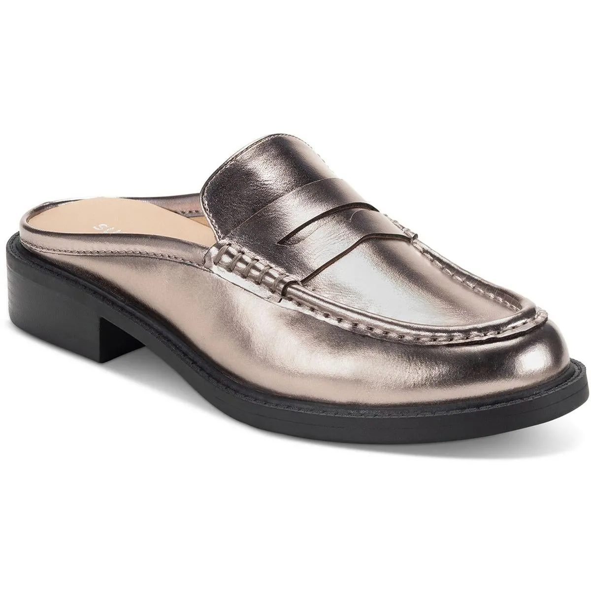 Katyaaa Womens Faux Leather Slip On Mules