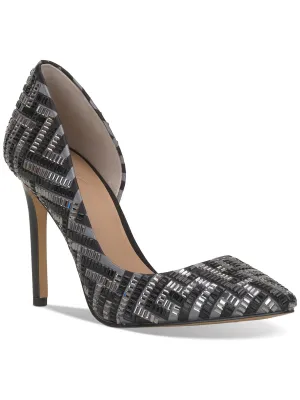 Kenjay Womens Rhinestone Pointed Toe D'Orsay Heels