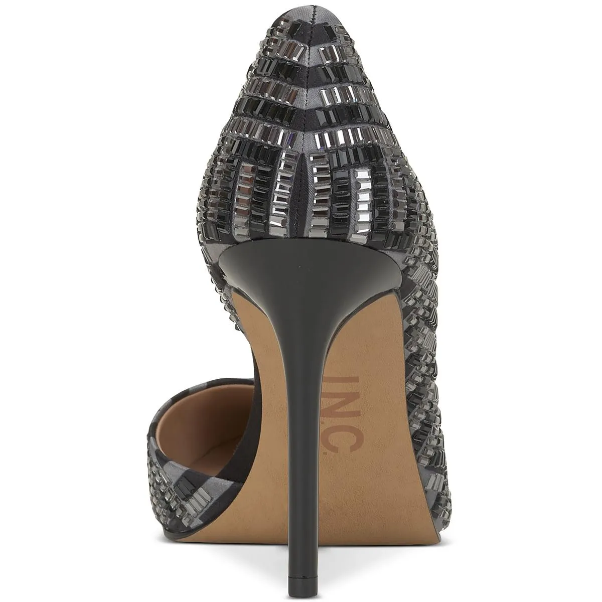 Kenjay Womens Rhinestone Pointed Toe D'Orsay Heels