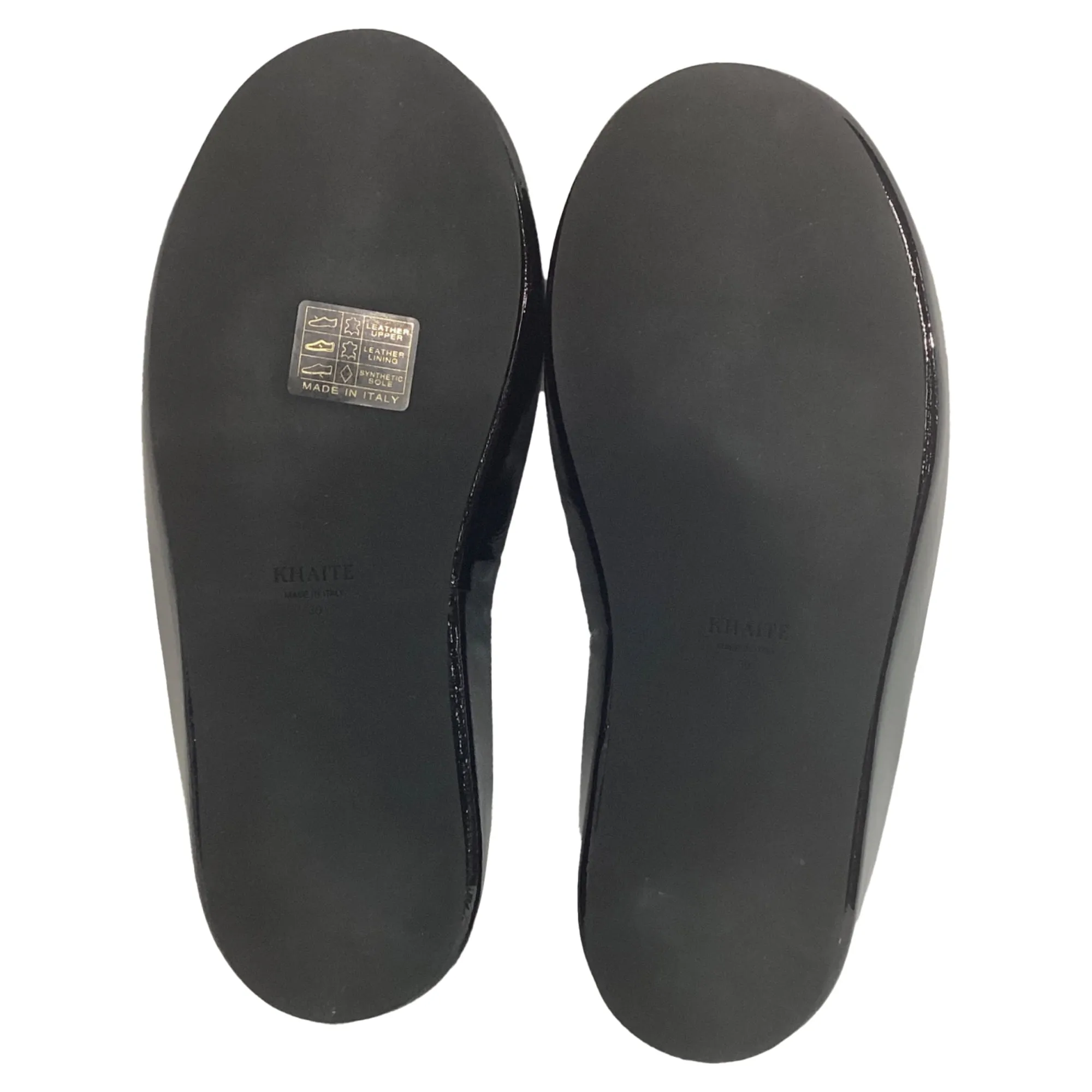 Khaite Venice Slides in Black Patent Leather