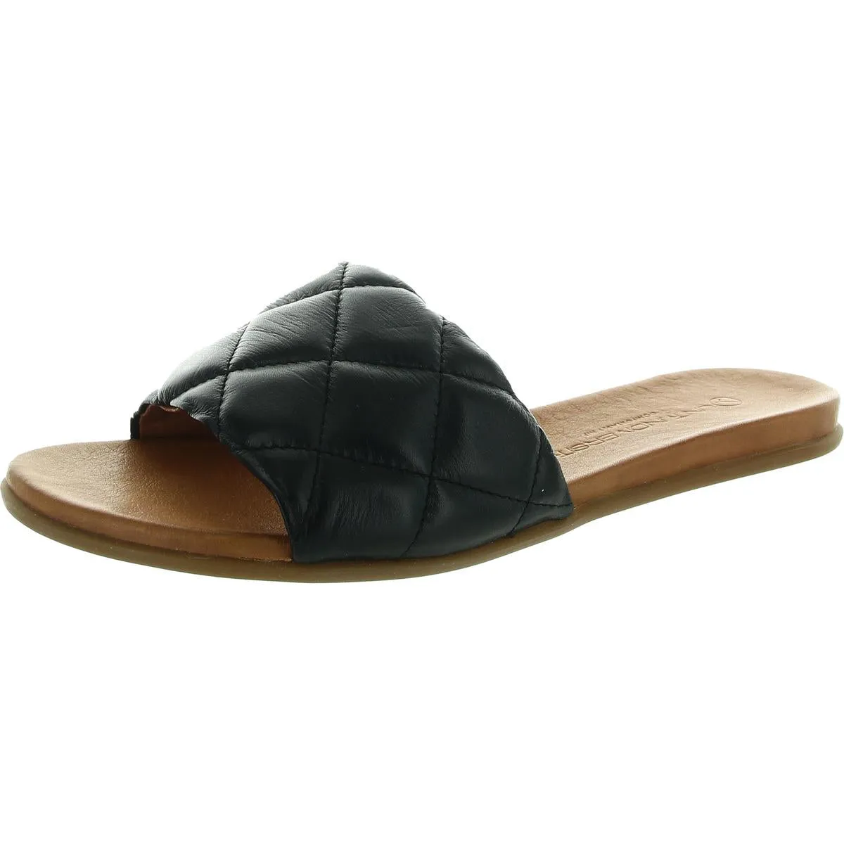 Kira 167 Womens Quilted Leather Slide Sandals