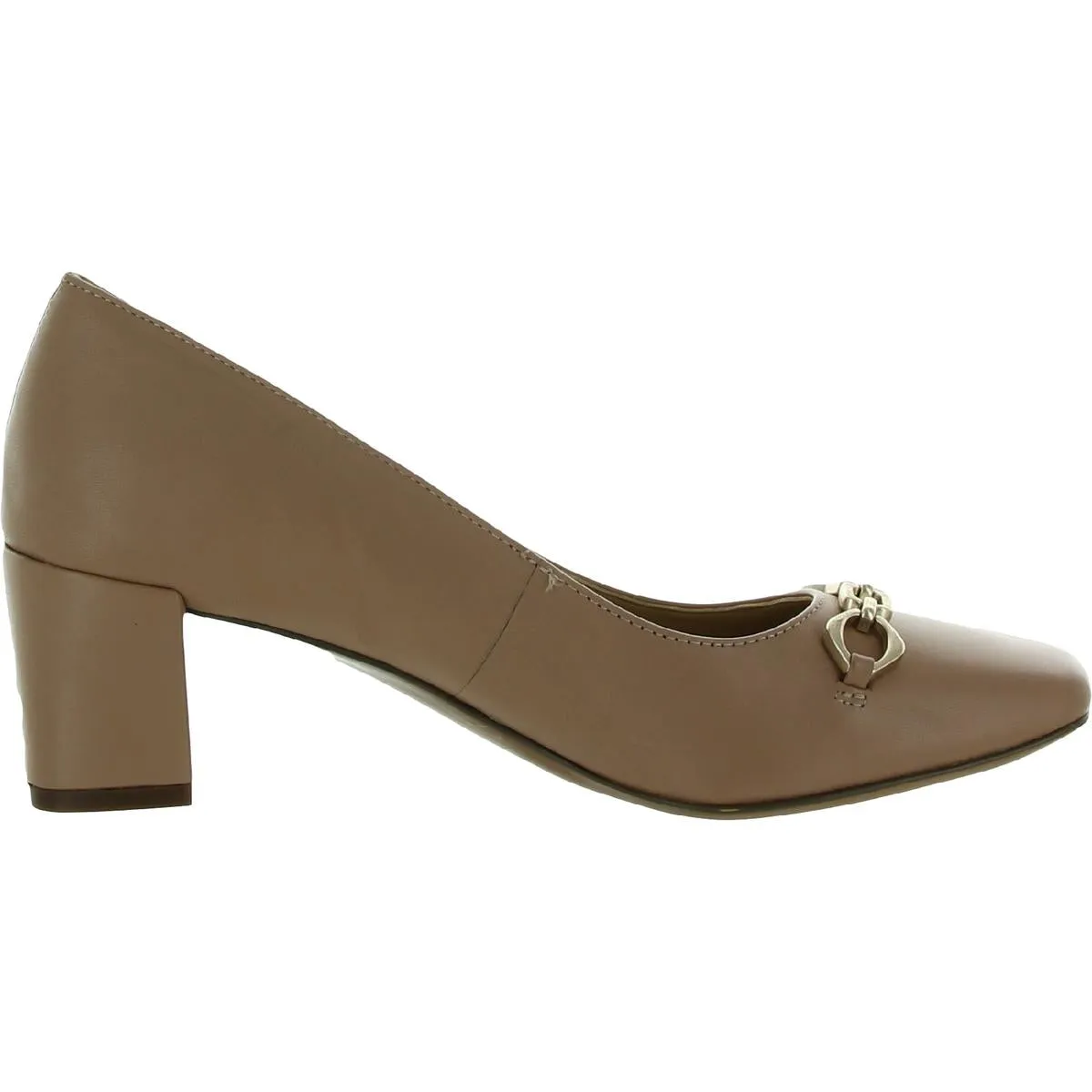 Kyla Womens Leather Square Toe Pumps