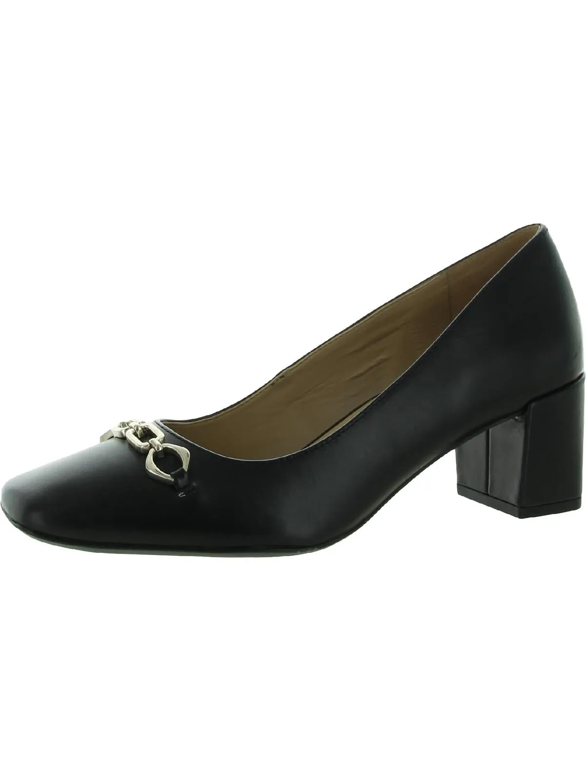 Kyla Womens Leather Square Toe Pumps