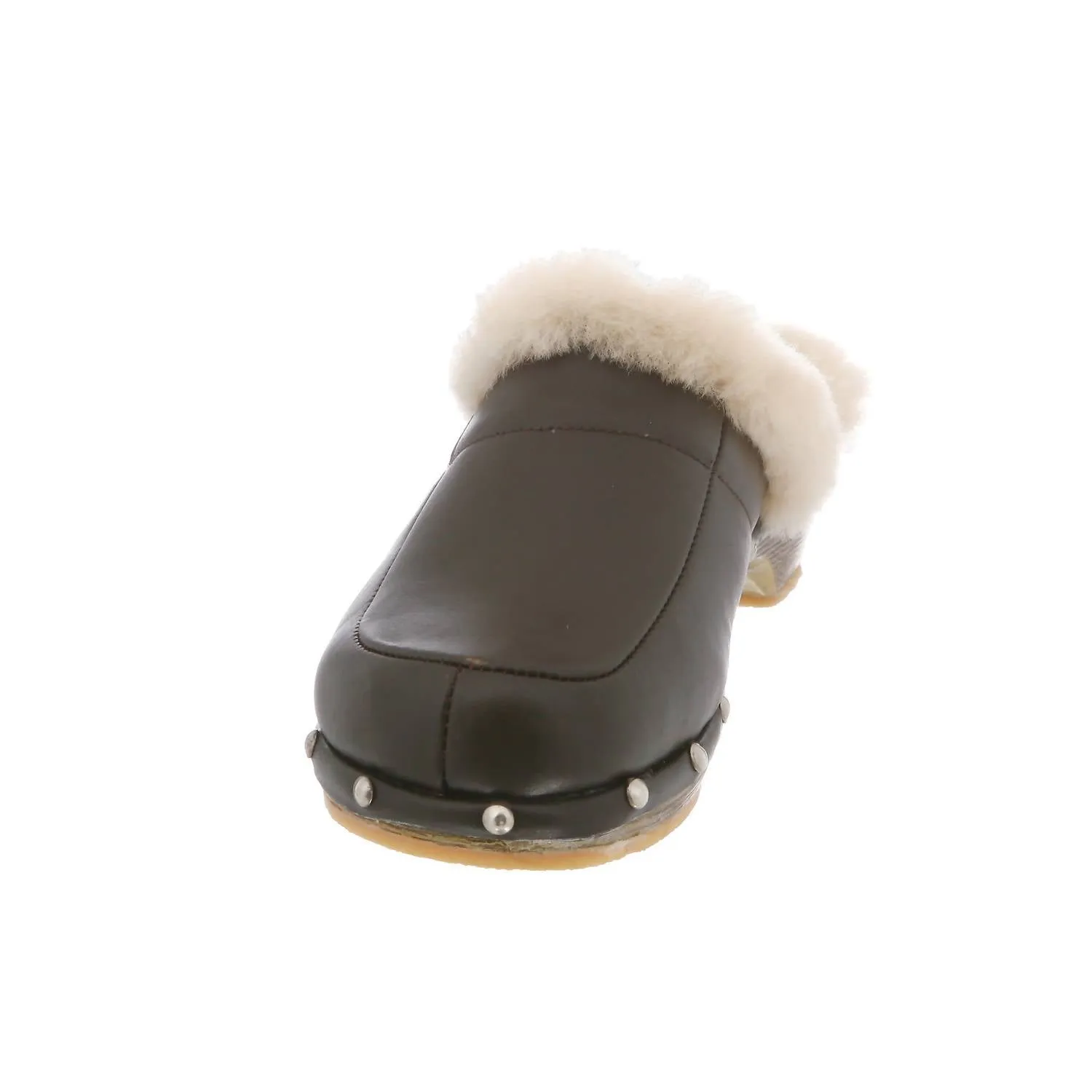 Ladies Monica Leather Clog In Coffee