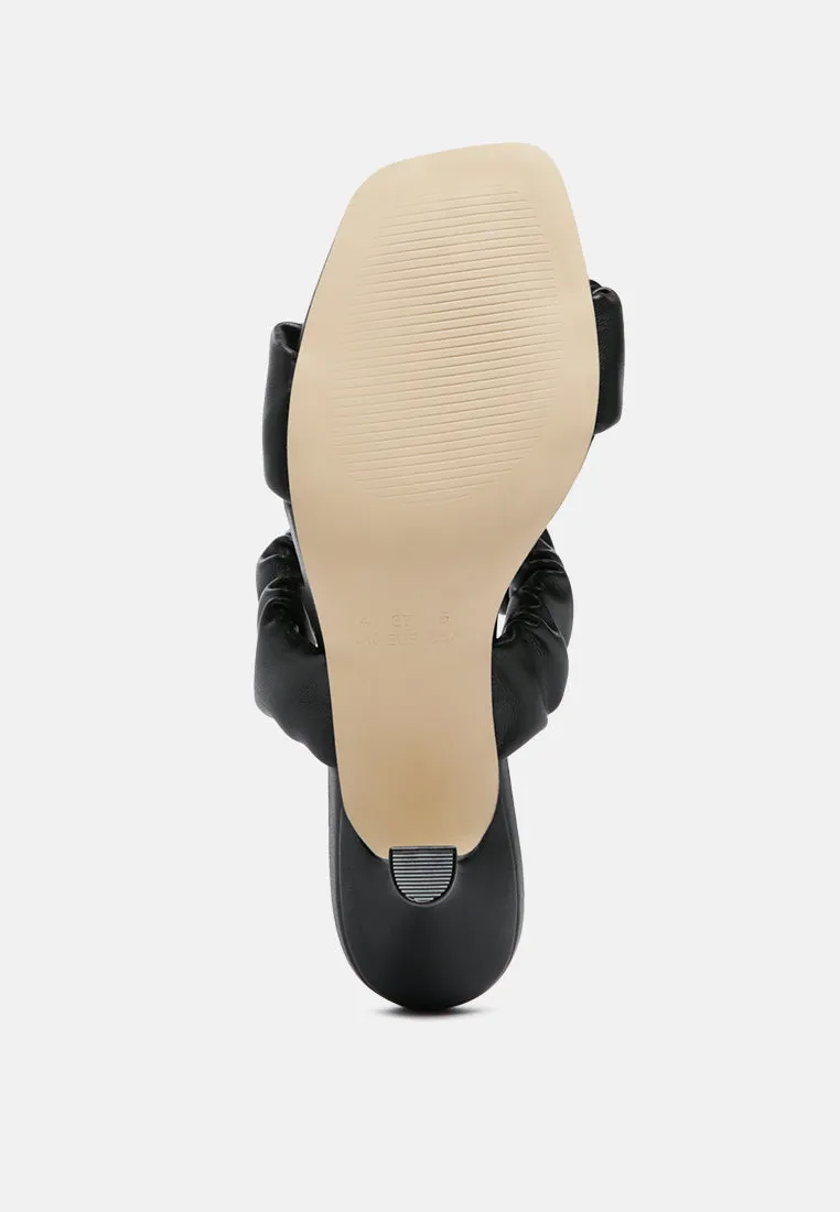 lady lynn gather around slip-on heeled sandals