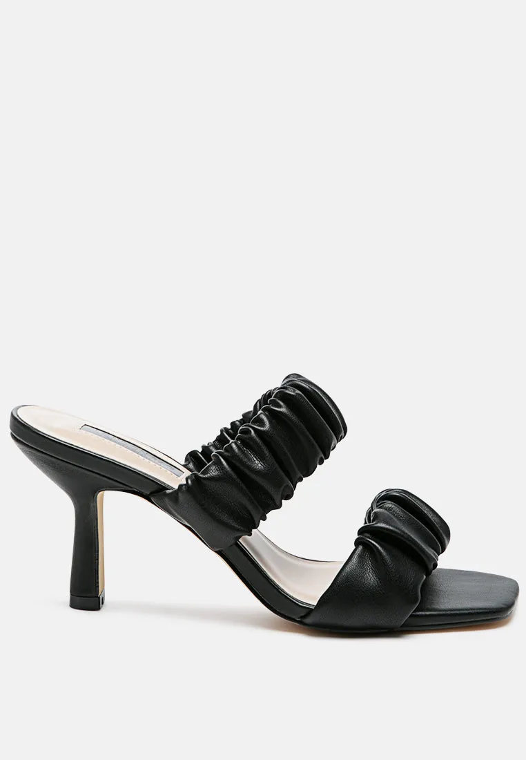 lady lynn gather around slip-on heeled sandals