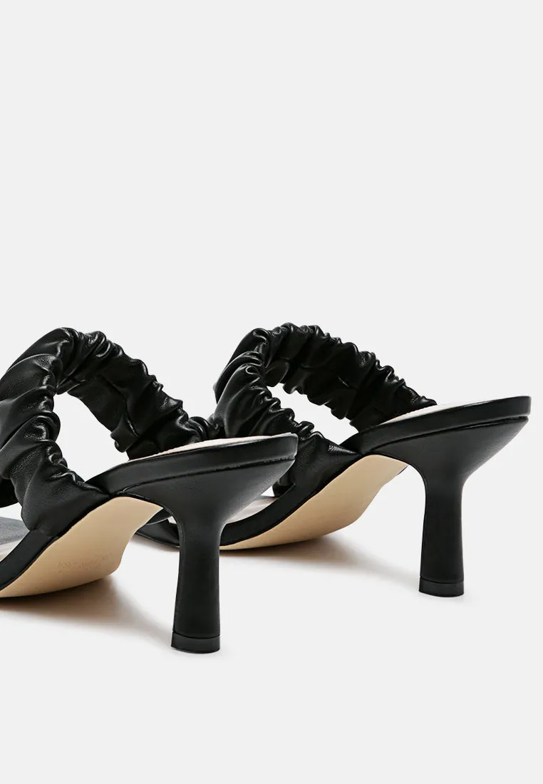 lady lynn gather around slip-on heeled sandals