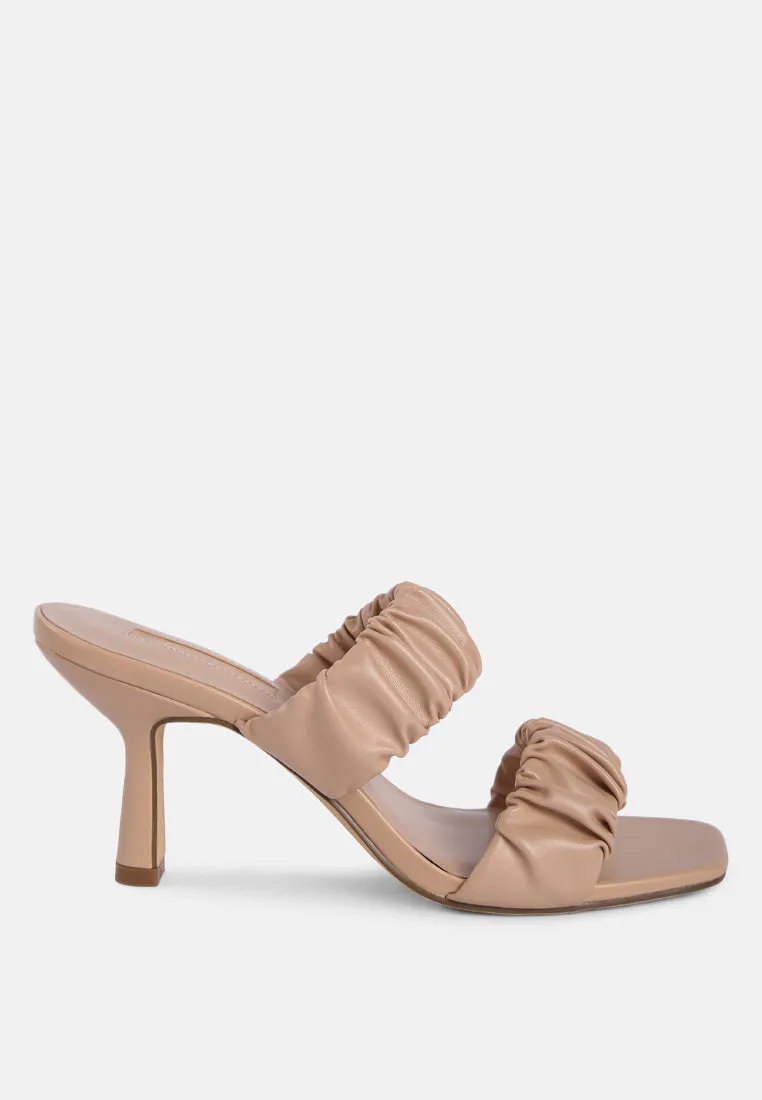 lady lynn gather around slip-on heeled sandals