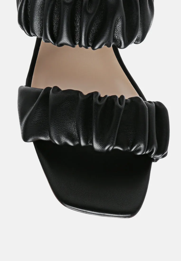 lady lynn gather around slip-on heeled sandals